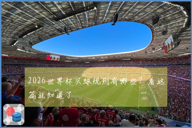 2026世界杯买球规则有哪些？看这篇就知道了